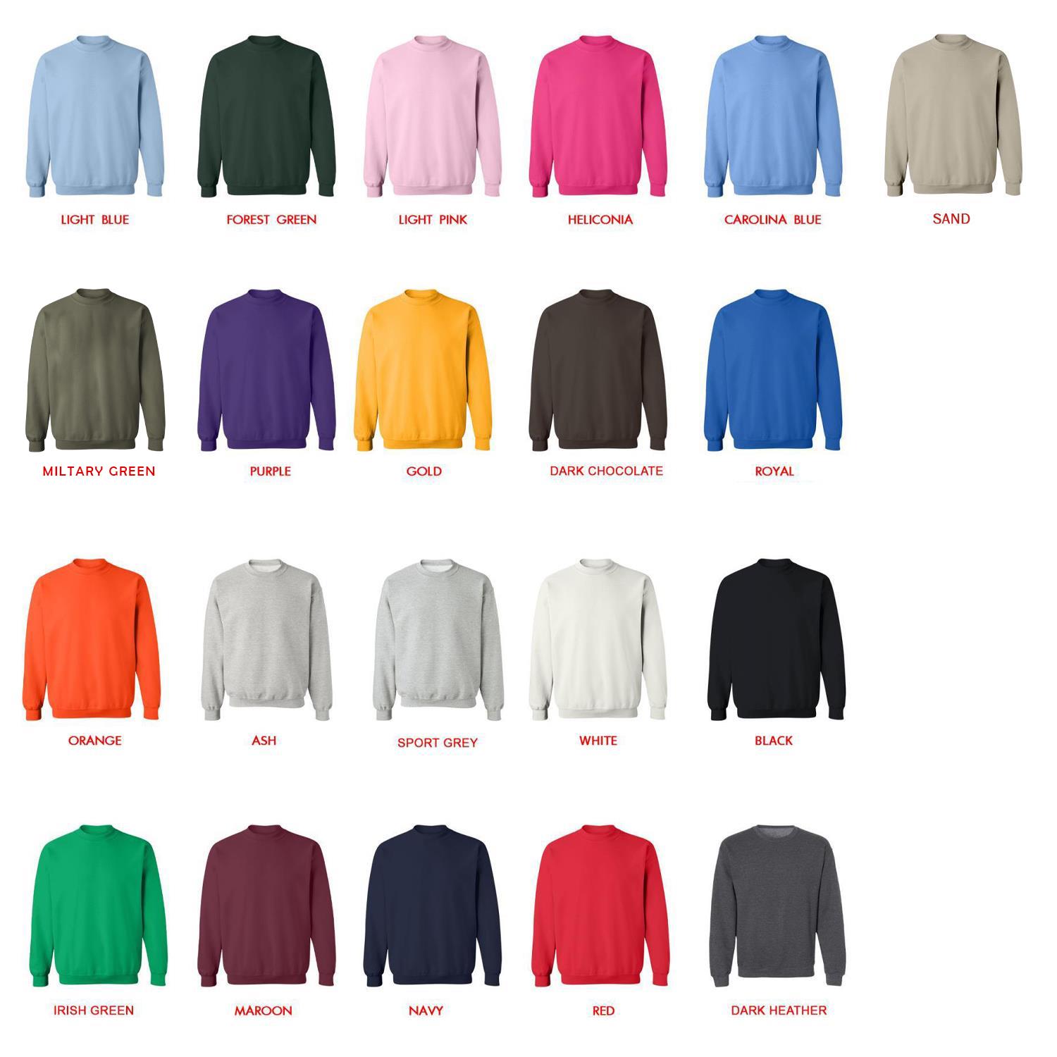 sweatshirt color chart - ITZY Merch