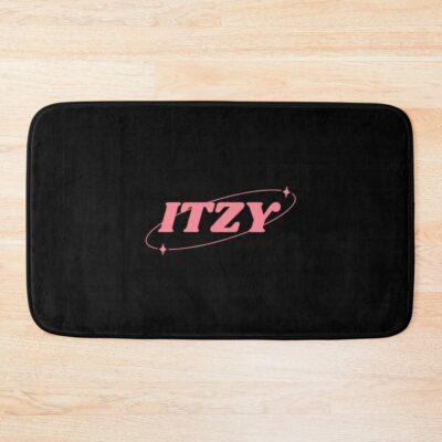ITZY Aesthetic Kpop Cute Black Bath Mat