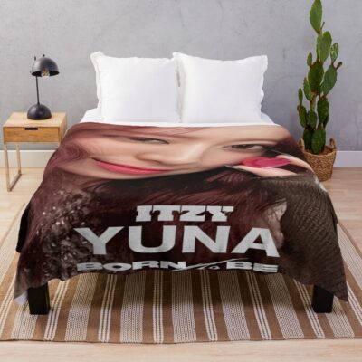 ITZY Yuna Born To Be Throw Blanket