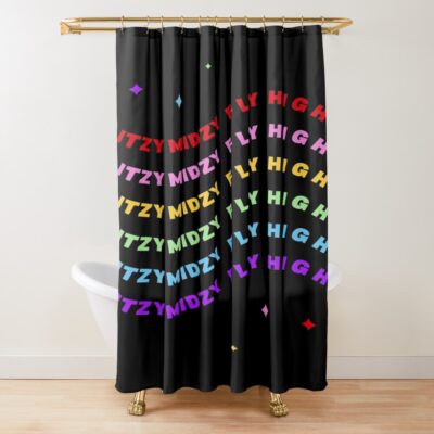 ITZY Midzy Fly High Flag Shower Curtain