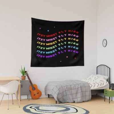 ITZY Midzy Fly High Flag Tapestry